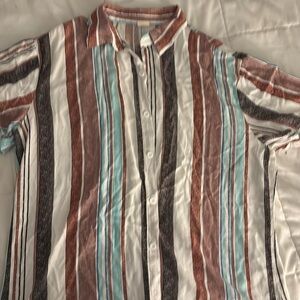 Men’s casual, summer, button down shirt.